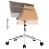 vidaXL Otočná kancelářská židle Taupe Bent Wood and Fabric Náhled obrázku produktu 5