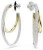 Swarovski Ohrringe Damen Hyperbola Kreolen Rundschliff Weiß Produktbild-Vorschau 2