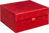 Luxus Geschenkbox, Magnetbox GLITZER ROT Format 25x25x12cm Produktbild-Vorschau 1