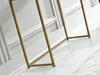 NIRAI Konsolentisch mit Schublade – Weiß/Gold Produktbild-Vorschau 4