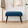 Banc vidaXL à capitonnage, bleu, 60 x 40 x 45 cm, velours Voir les images du produit 2