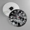 Wanduhr - Rund - Glasuhr - Graffiti Wand Farbe Malerei - Produktbild-Vorschau 2