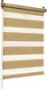 A roller blind with alternating opaque and sheer stripes, commonly known as a zebra blind. Produktbild-Vorschau