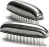 com-four® 2x Handwaschbürste aus rostfreiem Edelstahl - Produktbild-Vorschau 1