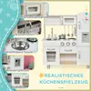 HOMCOM 2-in-1 Kinder Puppenhaus Kinderküche aus Holz mit Produktbild-Vorschau 4