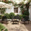 Mondeer Gartenmöbel-Set 4-teilig, Sitzgruppe mit Armlehnen Produktbild-Vorschau 10