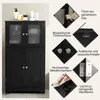 Armoire de salle de bain COSTWAY avec portes vitrées et Voir les images du produit 5