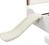 A close-up view of a white bed with a cream-colored slide attached to the side. Podgląd zdjęcia produktu