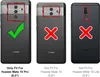 Comparison of Huawei phone models and their compatibility with a phone case. Produktbild-Vorschau