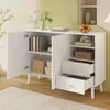 Credenza Merax con ante bombate, cassettiera con 2 cassetti Anteprima dell’immagine prodotto 6
