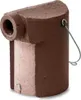 A single birdhouse made of concrete, with a brown top and sides and a pink front panel. Náhľad obrázku produktu