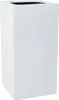 VIVANNO Pflanzkübel Fiberglas BLOCK Säule, Weiß matt - Produktbild-Vorschau 1