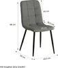 Homestyle4u Essgruppe mit 2 Stühlen Natur Esstisch 80x80 cm Produktbild-Vorschau 4