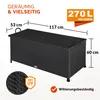 CASARIA® Zahradní box polštářový box s kolečky 270L úložný Náhled obrázku produktu 6