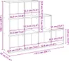 vidaXL Priestorový rozdeľovač 3 úrovne biely 137,5x29x103,5 Náhľad obrázku produktu 8