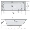 Aqualine NISA rechthoekige badkuip, 180x70x42 cm, wit Productafbeelding-voorbeeld 4