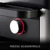 Close-up of a control knob on a black appliance, with red indicator light. Náhľad obrázku produktu