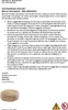 A document with safety instructions for a seat pouf, accompanied by a small image of the product. Produktbild-Vorschau