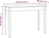 vidaXL Konzolový stôl 110x40x75 cm Masívne borovicové drevo Náhľad obrázku produktu 8