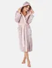 Bellivalini damesbadjas, lang model met capuchon en riem, Productafbeelding-voorbeeld 5