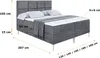 ALTDECOR  Boxspringbett mit Silber Füßen, Matratze und Produktbild-Vorschau 6