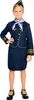 A young girl dressed in a stewardess costume, posing for a product image. Produktbild-Vorschau