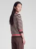 RABE Damen Pullover, Gr. 50, Braun, Ringeloptik, 3/4-Ärmel, Produktbild-Vorschau 4