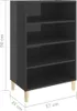 vidaXL Sideboard Hochglanz-Grau 57x35x90 cm Holzwerkstoff Produktbild-Vorschau 6