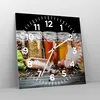 Wanduhr - Quadrat - Glasuhr - Gewürze Knoblauch Holz Salz - Produktbild-Vorschau 4