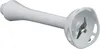 A white immersion blender attachment with a blade at the end, isolated on a white background. Produktbild-Vorschau