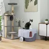 PawHut kočičí záchod s víkem, kočičí záchod se sítkem, Náhled obrázku produktu 2