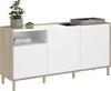 Buffet MORPHOS - L 150 x P 40 x H 74,5 cm - Blanc/Chêne - 3 Voir les images du produit 6
