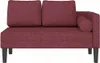 vidaXL Chaiselongue mit Kissen Weinrot Stoff Produktbild-Vorschau 3