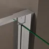 Close-up of a shower door hinge and glass panel. Produktbild-Vorschau