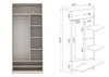 Marmex TRES R SET Kleiderschrank ohne Türen 380x206x51cm, Produktbild-Vorschau 3