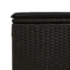 Sgabello da giardino con cuscino nero 55x55x37 cm in poly Anteprima dell’immagine prodotto 5