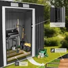 Abri de jardin métal 2,7 m² toiture monopente - gris/blanc Voir les images du produit 4