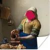 MuchoWow® Poster Das Milchmädchen - Vermeer - Kunst 30x30 Produktbild-Vorschau 1