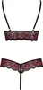Spitzen-String-Bodysuit im Schritt - Schwarz/Rot Produktbild-Vorschau 5