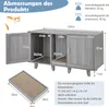 COSTWAY Katzenschrank, Katzenklo mit Eingang, Tür & Produktbild-Vorschau 3