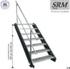 7 Stufen Stahltreppe anthrazit Breite 60 cm Geschosshöhe Produktbild-Vorschau 1