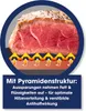 A close-up illustration of a piece of meat being cooked, with a diagram showing heat distribution and fat drainage. Anteprima dell’immagine prodotto