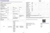 This is a product data sheet, likely for an appliance, with sections for energy efficiency, technical specifications, and supplier information. Produktbild-Vorschau