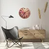 Wanduhr - Rund - Glasuhr - Wiese Blumen Sonne - 40x40cm - Produktbild-Vorschau 6
