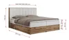 MKS MEBLE Boxspringbett 180x200 mit Bettkasten Eiche, Produktbild-Vorschau 6