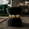 Mauro Ferretti Hocker Blume Ø 40x44 cm schwarz gold Produktbild-Vorschau 7