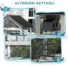 Vogelvoliere mit 3 Tš¹ren, Haus und Schale, Holz und Produktbild-Vorschau 8
