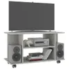 Mobile TV con rotelle grigio cemento 80x40x45 cm materiale Anteprima dell’immagine prodotto 2