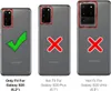 Three phone cases are shown side-by-side, illustrating compatibility with different Samsung Galaxy S20 models. Produktbild-Vorschau