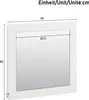 Merax moderner quadratischer Wandspiegel 80x80 cm, weißer Produktbild-Vorschau 6